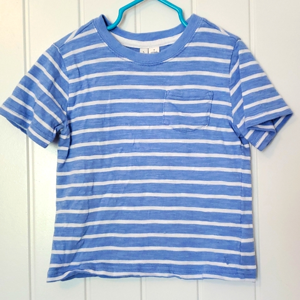 Janie and Jack Blue and White Tee Shirt